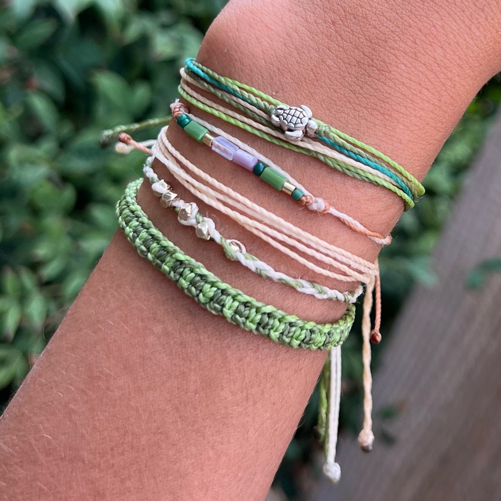 🌳🪵NEW Green/ Fresh Air/ Nature / Set of 5 Adjustable Bracelets🎄 - Picture 10 of 11